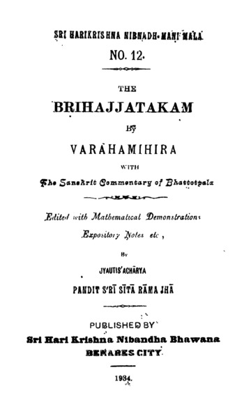 varahamihira pdf
